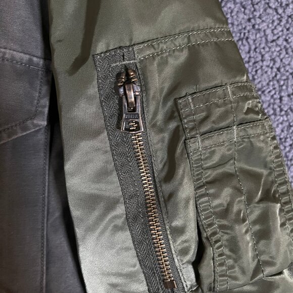 Alpha Industries Field Military Hooded Full Zip Jacket - Men's Size M - Green - Picture 8 of 14
